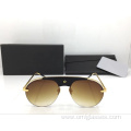 Semi Rimless Round Sunglasses for Women